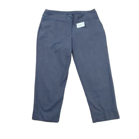 APT. 9 Pants Women's 8 Straight Leg Button Closure Cropped Trousers Gray 8 - Picture 11 of 11